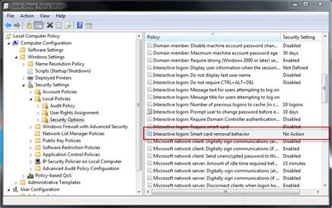 windows server disable smart card|remove smart card users.